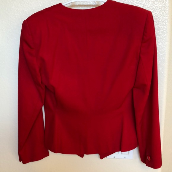 Women's Saville Red 100% Wool Blazer - Picture 8 of 16